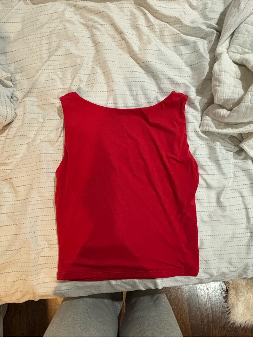 Women's Red Sleeveless Tank Top - Classic Fit